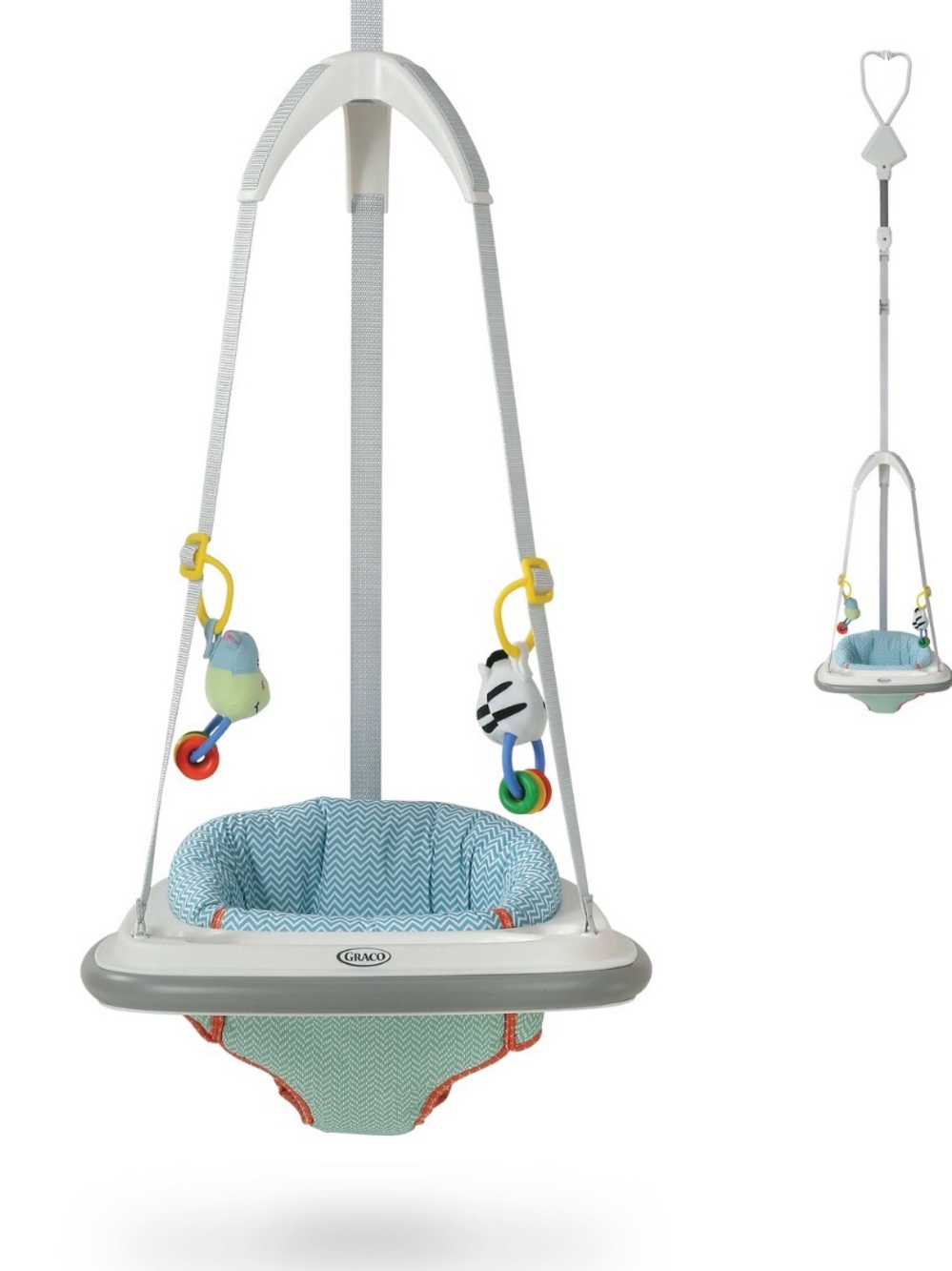 Graco Bumper Jumper in Caravan Blue with Toy Attachments